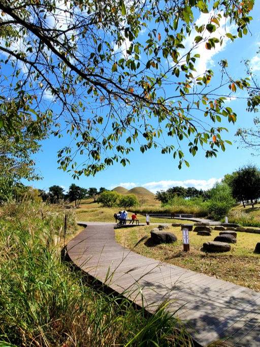 불로동 고분군 입구 산책로