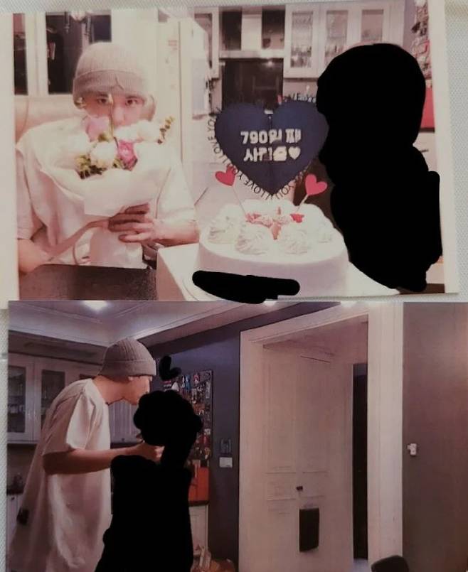 찬열 전 여자친구가 공개한 사진 (사진=디시인사이드)