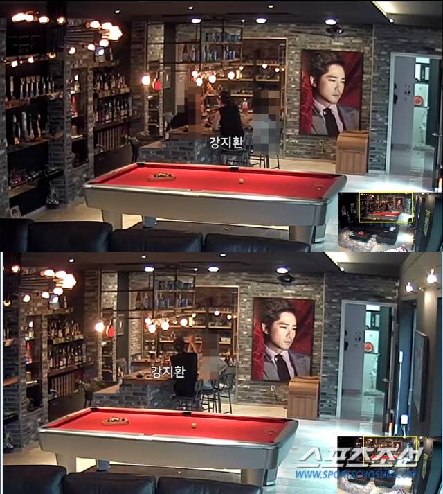 피해자들과 하이파이브를 하고 있는 강지환.