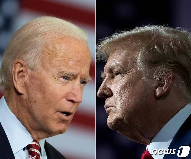 도널드 트럼프 미국 대통령(오른쪽)과 조 바이든 민주당 대선 후보. © AFP=뉴스1
