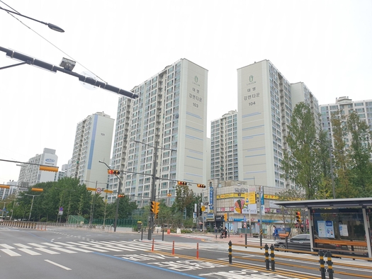 하남시 덕풍동과 신장동 일대 주요 아파트 단지 전경. /허지윤 기자