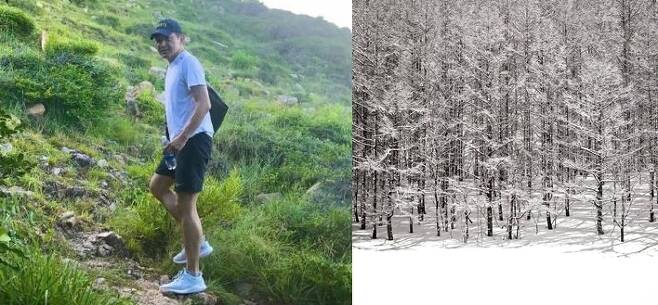 사진 왼쪽부터 홍정욱 올가니카 회장이 지난 8월 인스타그램에 올린 사진, 13일 페이스북에 올린 커버 사진./사진=홍정욱 인스타그램, 페이스북