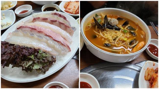 촬영 다음날인 11월 13일 저녁 횟집에 가서 파티를 즐겼다. 촬영 이후 매일 폭식을 동반한 파티를 벌이고 있다. 몸엔 급속도로 지방이 다시 끼고 있지만 행복하다.