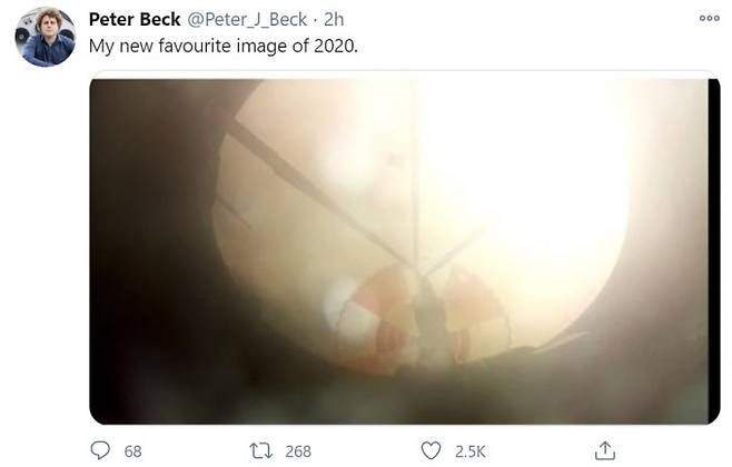 피터 벡 로켓랩 CEO는 발사 뒤 약 25분 뒤 트위터를 통해 착수한 1단 로켓에서 촬영한 듯한 영상을 공개했다. 피터 벡 트위터 캡쳐