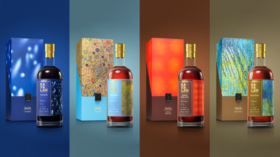 Left to Right: Puncheon, Virgin Oak, French Wine Cask, and Peated Malt make up the first four whiskies launched as part of Kavalan's inaugural 'Artist Series.'
