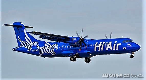 제주-경남 사천 노선에 투입될 ATR 72-500 항공기. [하이에어 제공]