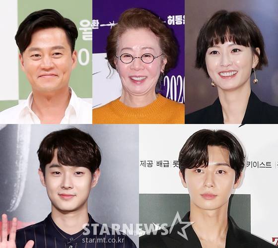 배우 이서진(왼쪽 위부터 시계방향), 윤여정, 정유미, 박서준, 최우식 /사진=스타뉴스