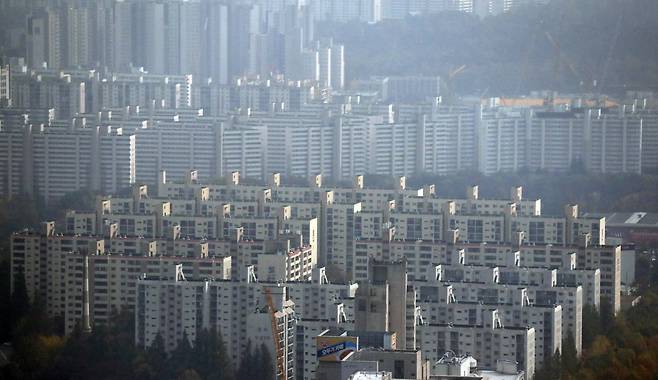 서울 강남구 일대 재건축 아파트 밀집 지역의 모습. [연합뉴스]