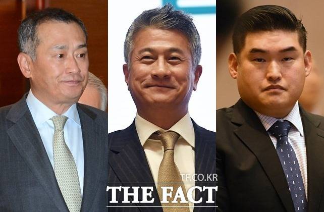 동국제강그룹은 장선익 이사가 상무로 승진하면서 인천공장 생산담당으로 자리를 옮긴다고 4일 밝혔다. 왼쪽부터 장세주 동국제강 회장, 장세욱 동국제강 부회장. 장선익 신임 상무. /더팩트 DB