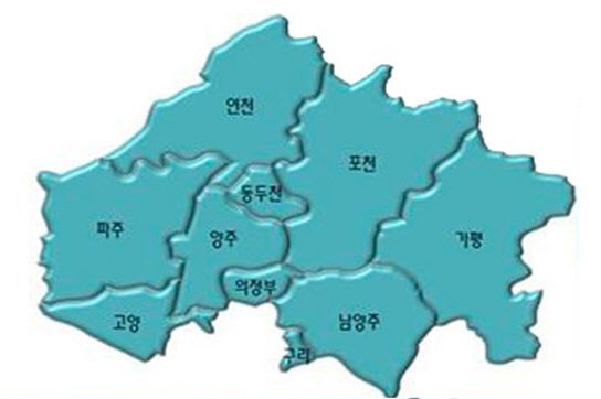 경기북부지역.(그래픽=경기도 제공)