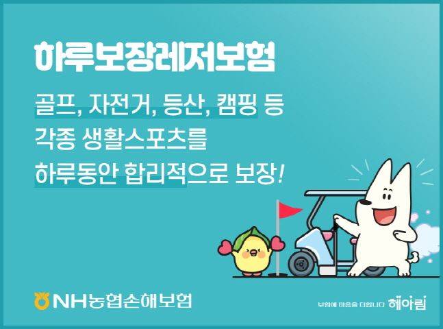 NH농협손해보험이 '하루보장 레저보험'을 출시했다.ⓒNH농협손해보험
