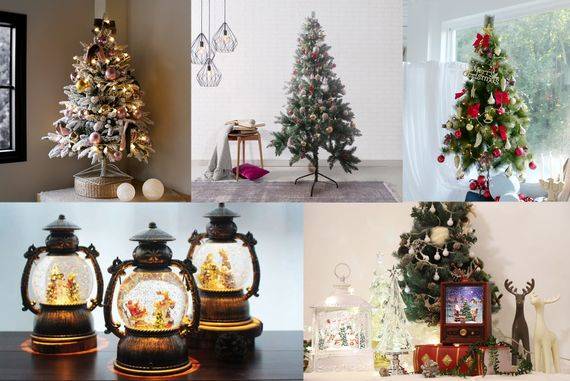 텐바이텐 판매 중대형트리 및 스노우볼 무드등 이미지(상단 왼쪽부터)블루밍앤미,림드,비솜 (하단) 반짝조명 ⓒ텐바이텐