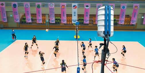 픽셀롯 카메라가 배구 경기를 찍는 모습. [사진 와이에스티㈜]