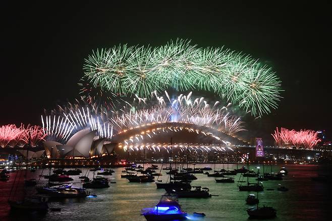 오스트레일리아 시드니 오페라하우스 새해맞이 불꽃놀이 EPA연합뉴스