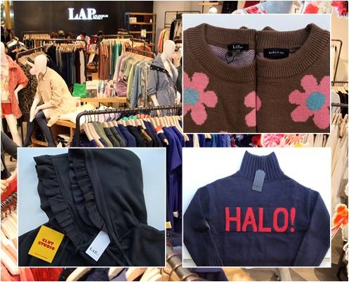 서울의 한 백화점에 입점한 LAP 매장. 택갈이 의심을 받고 있는 제품들/사진=뉴시스. 머니S