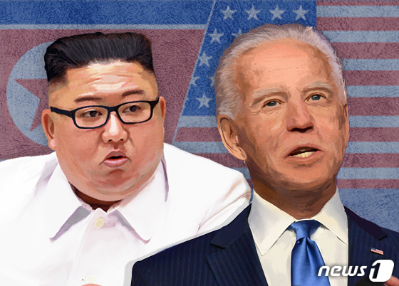 김정은 북한 국무위원장과 조 바이든 미국 대통령.© News1 이지원 디자이너