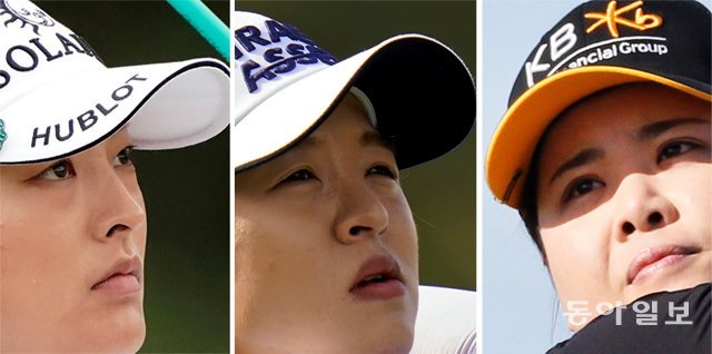 세계 최강이라는 평가를 듣는 한국 여자골프는 2021년 새해에도 치열한 경쟁을 펼친다. 1일 현재 여자 골프 세계랭킹 1∼3위에 차례로 이름을 올린 고진영, 김세영, 박인비(왼쪽부터). 동아일보DB