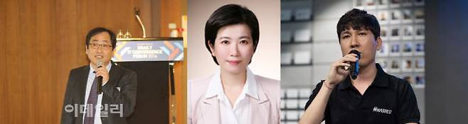 ▲죄로부터 박성준 동국대 블록체인센터장, 최화인 금감원 블록체인발전포럼 자문위원, 김서준 해시드 대표.