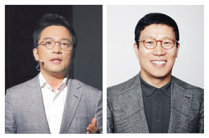 김택진 엔씨소프트 대표(왼)와 강호성 CJ ENM 대표