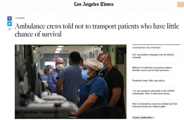 로스앤젤레스 타임스 기사 화면 캡처