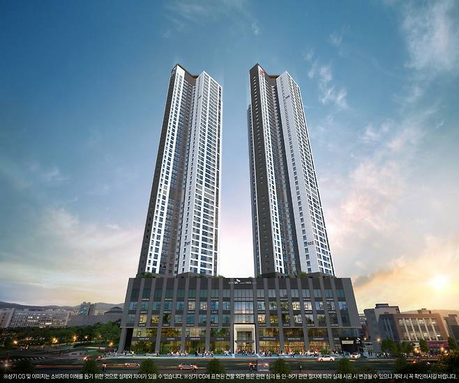 <'동성로 SK리더스뷰' 부감투시도>