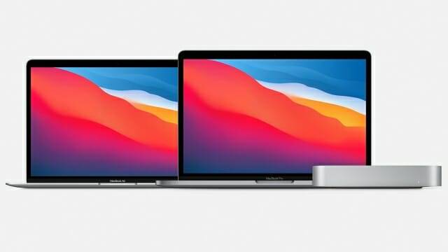 자체 설계 프로세서 'M1'을 탑재한 맥 3종 (그림=애플)