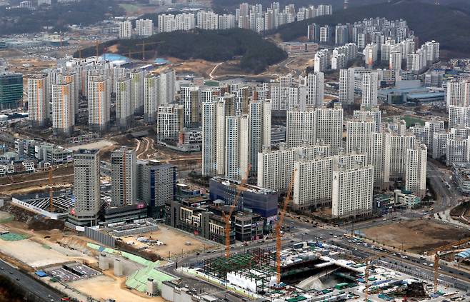 토지 관심이 가장 높은 곳으로 나타난 화성시에 속한 동탄신도시 전경. 화성시는 삼성전자 등 핵심 일자리가 풍부하고 전국에서 평균 인구가 가장 젊은 도시로 꼽힌다. [매경DB]