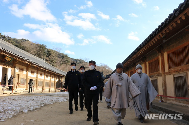 김조일 경남소방본부장, 합천 해인사 현장지도방문