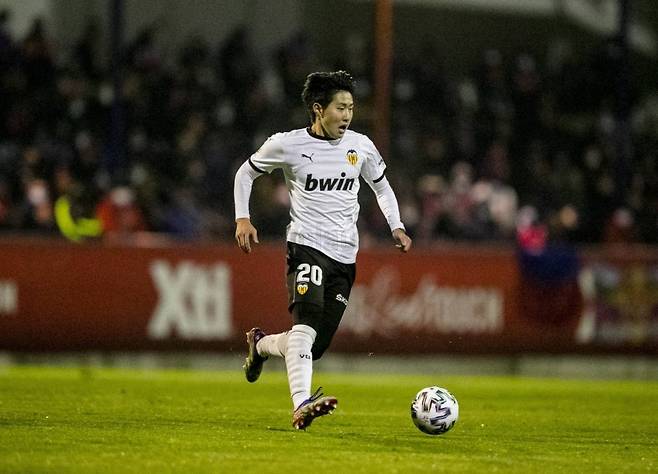 ▲ 이강인이 8일 코파델레이에 선발 출전해 7분 만에 골을 넣었다 ⓒ발렌시아