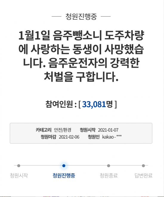 [이미지출처 = 청와대 국민청원 게시판 캡처]