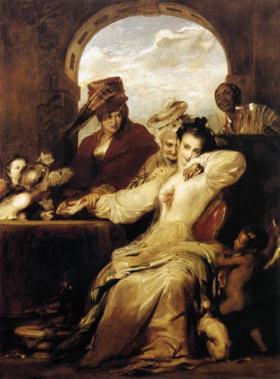 데이비드 윌키의 1837년 유화 ‘조세핀과 점쟁이’(부분). [사진 Web Gallery of Art]