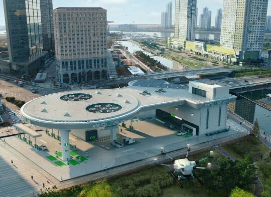 GS칼텍스의 '주유소 미래 모습' 영상 캡처. <GS칼텍스 제공>