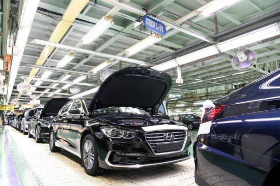 현대차 아산공장 생산라인