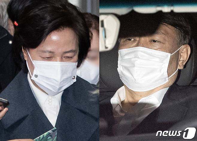 추미애 법무부 장관과 윤석열 검찰총장 2020.12.15/뉴스1 © News1 이승배 기자,유승관 기자