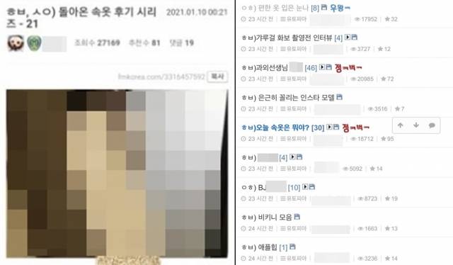 온라인 커뮤니티 캡처