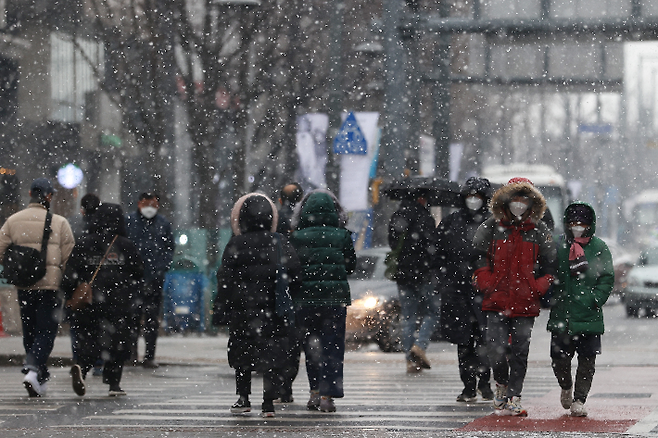 눈 내리는 서울. 연합뉴스