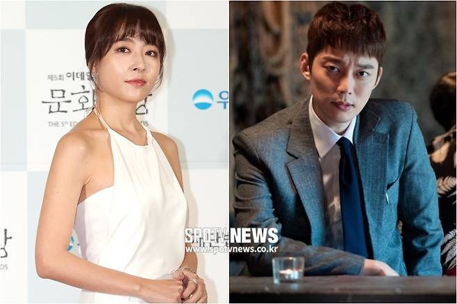 ▲ 결혼을 발표한 심은진(왼쪽), 전승빈. ⓒ곽혜미 기자, 드림스톤엔터테인먼트 제공