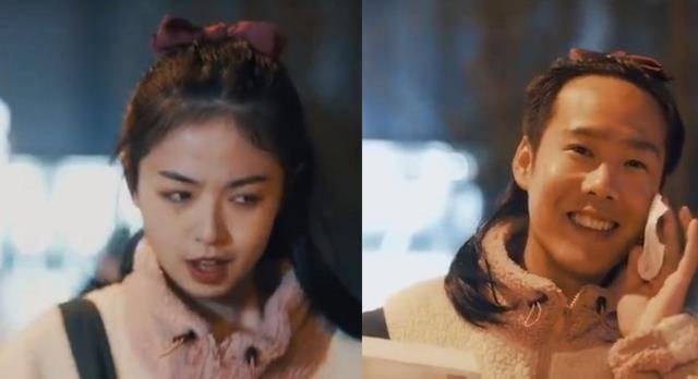 광고 속의 화장한 얼굴(왼쪽)과 화장을 지운 모습./신경보