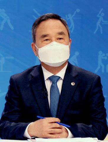 제41대 대한체육회장 선거에 출마한 강신욱 후보. 사진=대한체육회