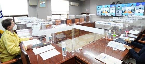 조희연 서울시교육감이 14일 오후 온라인으로 진행된 제76회 전국시도교육감협의회 총회에 참석했다. [서울시교육청 제공]