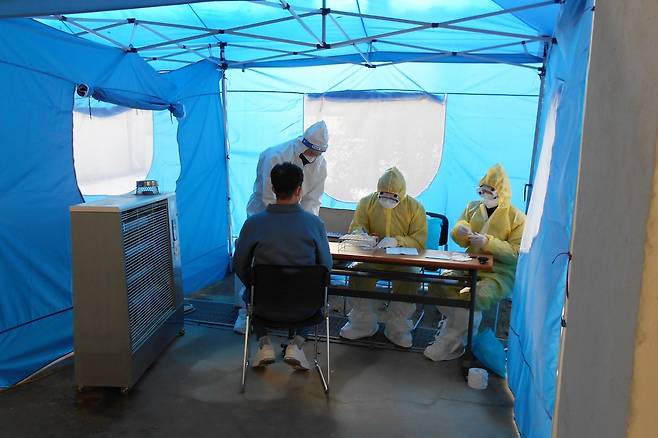 안양교도소 선별검사. / 사진제공=안양시