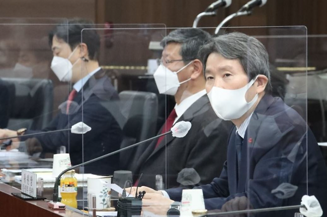 발언하는 이인영 통일부 장관. 연합뉴스