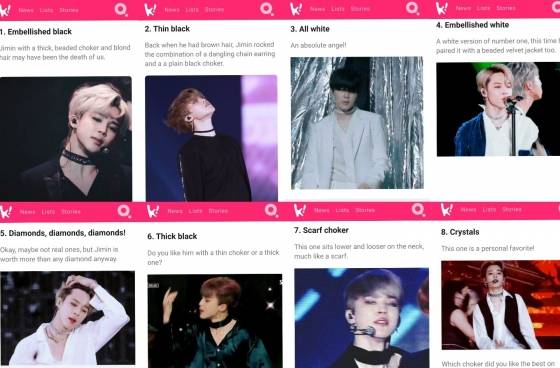 '패션트렌드 주도' 방탄소년단 지민, 매혹의 '초커' 스타일 큰 화제..스페인TV도 '지민 초커'