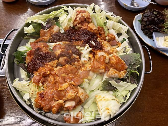 통나무집닭갈비의 철판닭갈비