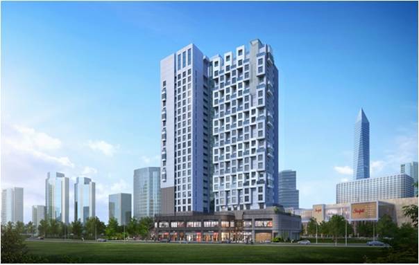 청라국제도시역 역세권에 들어설  ‘청라 웨이브리치’ 조감도 [사진=우리자산신탁]