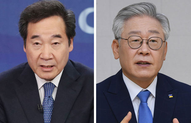 이낙연(왼쪽), 이재명