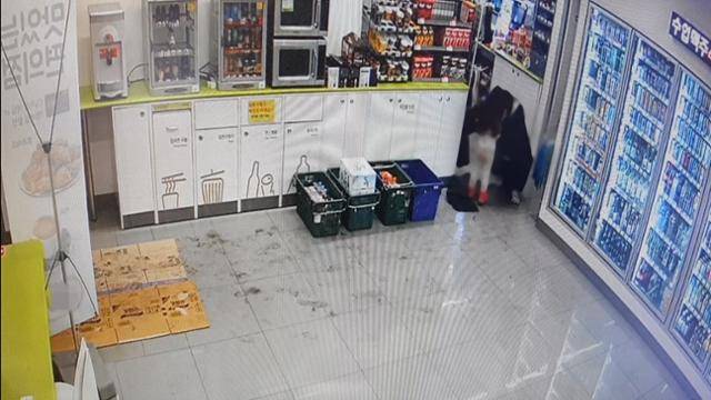 8일 서울 강북구 우이동 한 주택가에서 5세 아동이 내복 차림으로 발견돼 한 시민이 인근 편의점에서 아동을 보호하고 있다. 폐쇄회로(CC)TV 영상 캡처