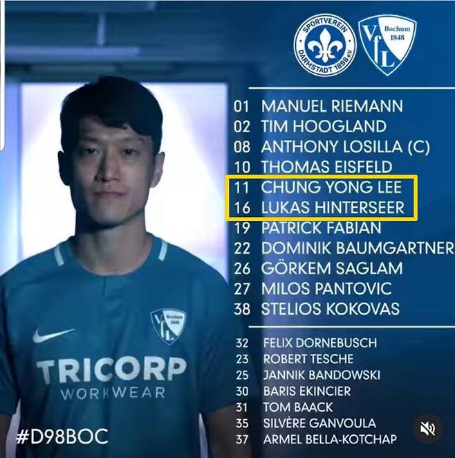 사진출처=보훔 구단 SNS