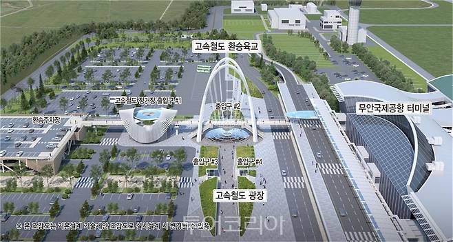 고속철도 무안국제공항역(가칭) 조감도/ 사진- 전남도