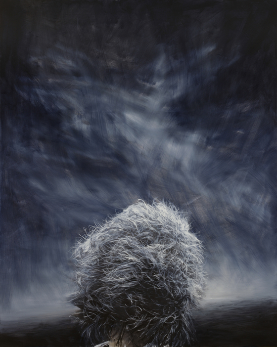 Kong Sung-hun’s oil painting “Gray Hair” (2013) [MMCA]